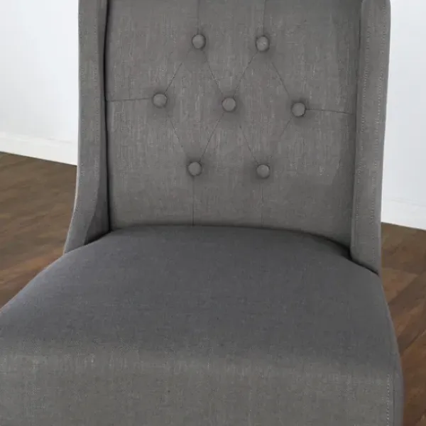 Bar Stools & Counter Height Stools-Kirkland's Home Button Tufted Kia Counter Stool Gray