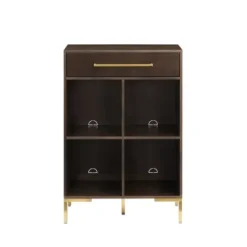 Bookshelves-Kirkland's Home Cadence Gold Record Storage Bookcase