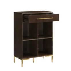 Bookshelves-Kirkland's Home Cadence Gold Record Storage Bookcase