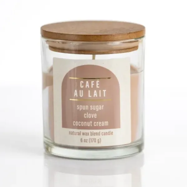 Candles-Kirkland's Home Cafe Au Lait Jar Candle Brown