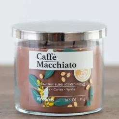 Candles-Kirkland's Home Caffe Macchiato Triple Wick Jar Candle Brown