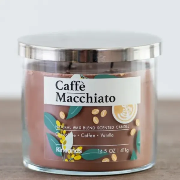 Candles-Kirkland's Home Caffe Macchiato Triple Wick Jar Candle Brown