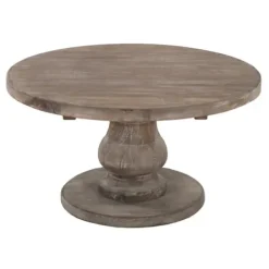 Coffee Tables-Kirkland's Home Calie Reclaimed Pine Round Coffee Table