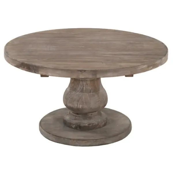 Coffee Tables-Kirkland's Home Calie Reclaimed Pine Round Coffee Table
