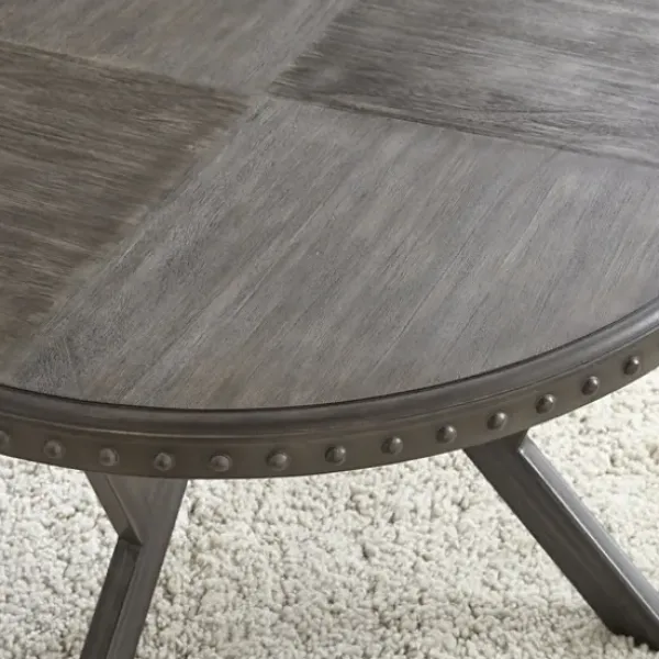 Coffee Tables-Kirkland's Home Calvert Round Coffee Table Gray