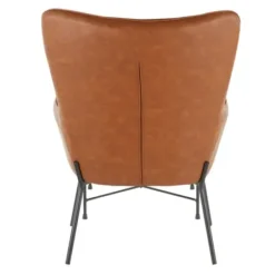 Accent Chairs-Kirkland's Home Camel Faux Leather 2-Pc. Chair And Ottoman Set Brown