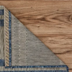 Outdoor Rugs-Kirkland's Home Camel Leopard Border Outdoor Area Rug, 6X9 Tan