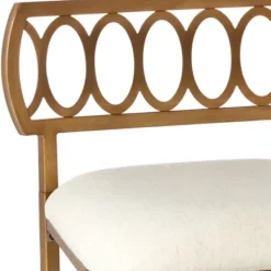Benches & Ottomans-Kirkland's Home Canal Street Vanity Stool White