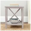 Accent & End Tables-Kirkland's Home Candice Cross Back Accent Table Gray
