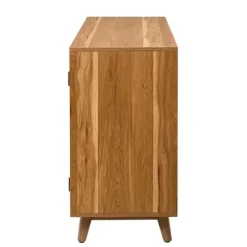 Cabinets & Sideboards-Kirkland's Home Cane Wood Storage Media Cabinet Tan