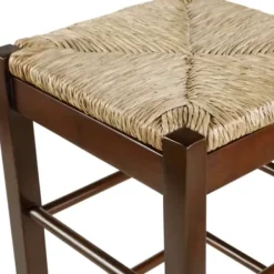 Bar Stools & Counter Height Stools-Kirkland's Home Cappuccino Wooden Counter Stool Brown