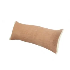 Pillows-Kirkland's Home Caramel Coated Lumbar Accent Pillow With Fringe Brown