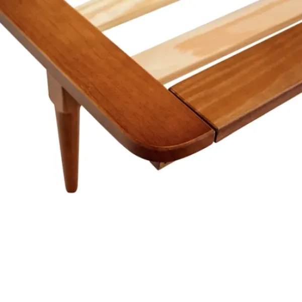 Beds & Headboards-Kirkland's Home Caramel Mid-Century Modern Twin Bed Frame Brown