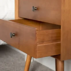 Nightstands-Kirkland's Home Caramel Mid-Century Nightstand Brown