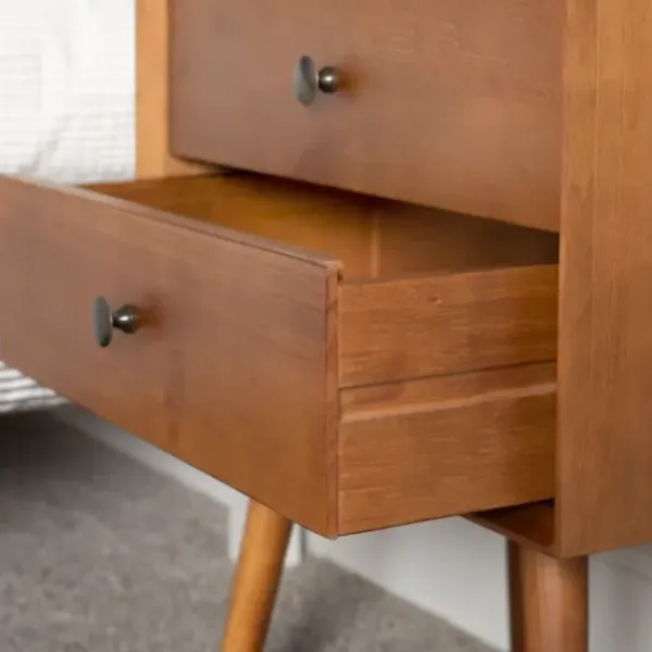 Nightstands-Kirkland's Home Caramel Mid-Century Nightstand Brown