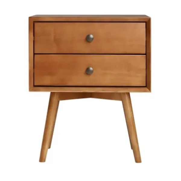 Nightstands-Kirkland's Home Caramel Mid-Century Nightstand Brown