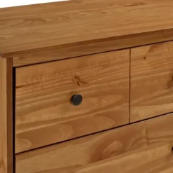 Dressers & Chests-Kirkland's Home Caramel Solid Wood 6-Drawer Dresser Brown