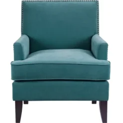 Accent Chairs-Kirkland's Home Carlton Accent Chair With Nailhead Trim Blue