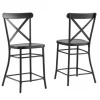 Bar Stools & Counter Height Stools-Kirkland's Home Caroline X-Back Counter Stools, Set Of 2 Black