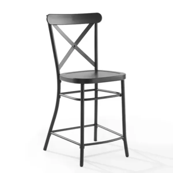Bar Stools & Counter Height Stools-Kirkland's Home Caroline X-Back Counter Stools, Set Of 2 Black