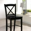 Bar Stools & Counter Height Stools-Kirkland's Home Carter X-Back Counter Stool Black