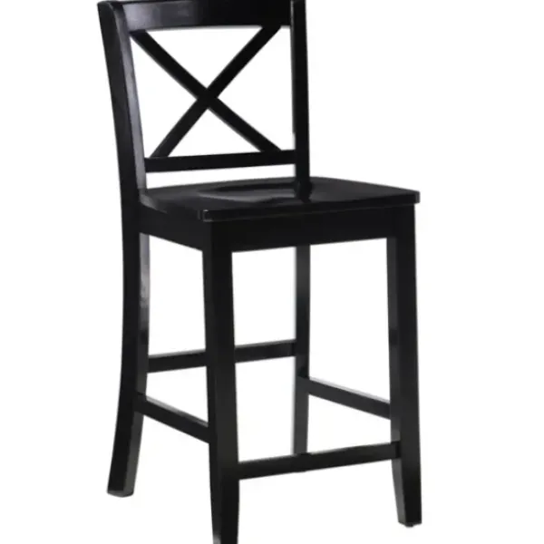 Bar Stools & Counter Height Stools-Kirkland's Home Carter X-Back Counter Stool Black