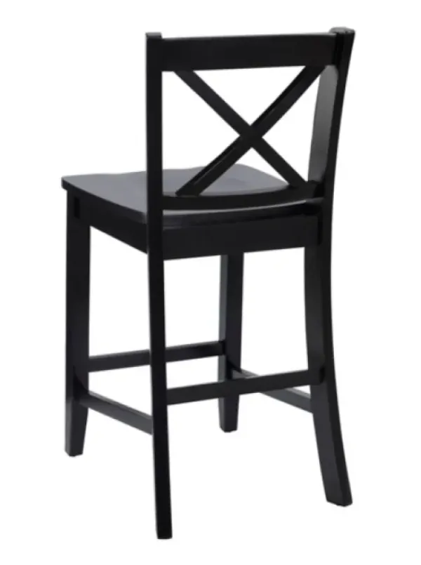 Bar Stools & Counter Height Stools-Kirkland's Home Carter X-Back Counter Stool Black