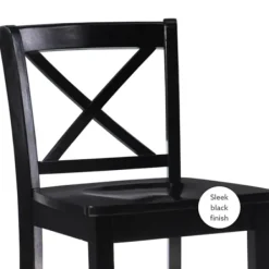 Bar Stools & Counter Height Stools-Kirkland's Home Carter X-Back Counter Stool Black