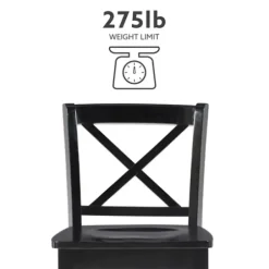 Bar Stools & Counter Height Stools-Kirkland's Home Carter X-Back Counter Stool Black
