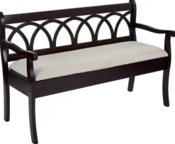 Entryway Furniture-Kirkland's Home Cartland Storage Bench Black