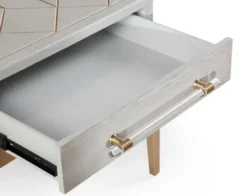 Accent & End Tables-Kirkland's Home Carved Graphite And Gold Accent Table, 24X28 Gray