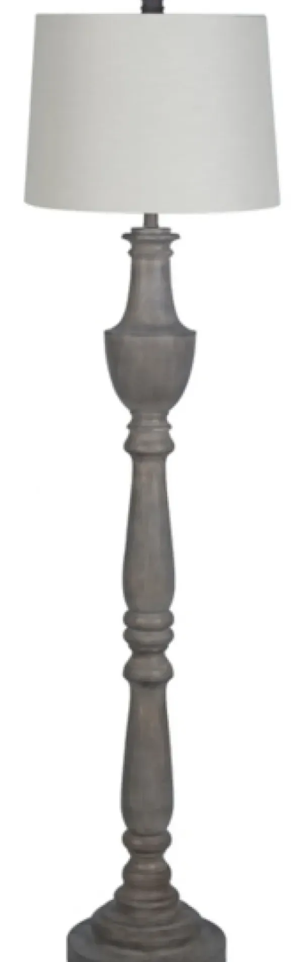 Floor Lamps-Kirkland's Home Carved Urn Floor Lamp Gray