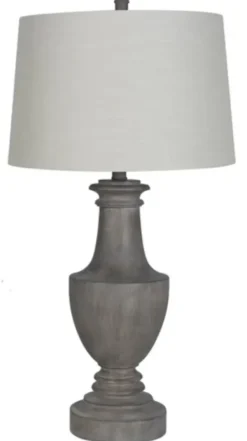 Table Lamps-Kirkland's Home Carved Urn Table Lamps, Set Of 2 Gray