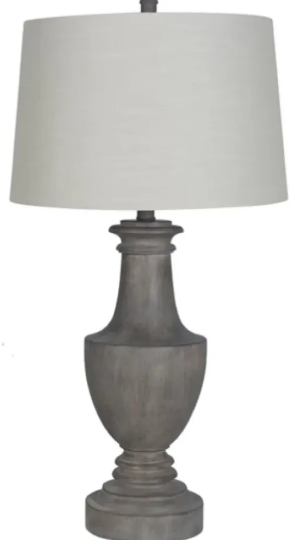 Table Lamps-Kirkland's Home Carved Urn Table Lamps, Set Of 2 Gray