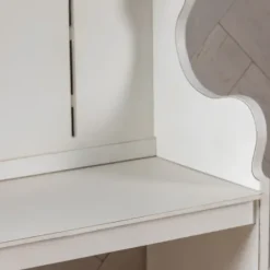 Entryway Furniture-Kirkland's Home Carved Wood Pew Bench White