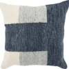 Pillows-Kirkland's Home Casey Navy Color Block Throw Pillow Blue/Ivory/Gray
