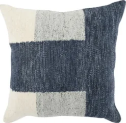 Pillows-Kirkland's Home Casey Navy Color Block Throw Pillow Blue/Ivory/Gray