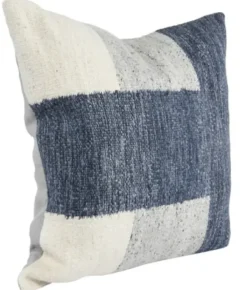 Pillows-Kirkland's Home Casey Navy Color Block Throw Pillow Blue/Ivory/Gray