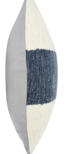 Pillows-Kirkland's Home Casey Navy Color Block Throw Pillow Blue/Ivory/Gray