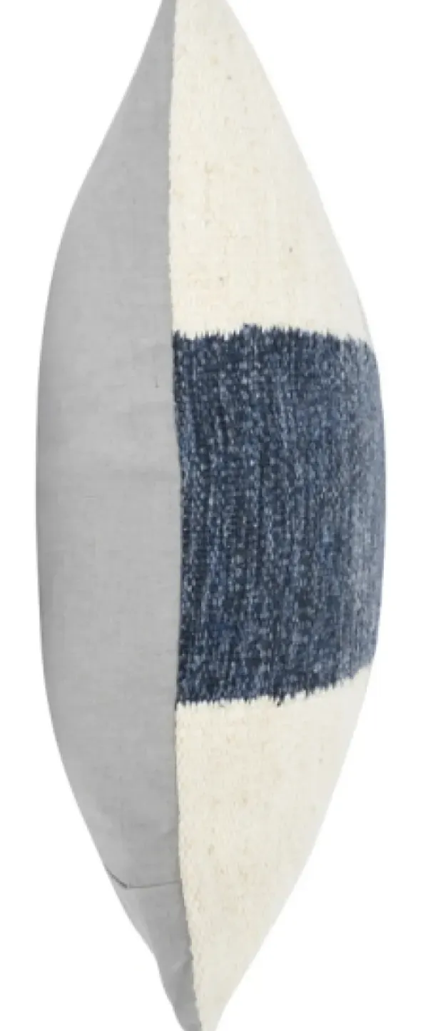 Pillows-Kirkland's Home Casey Navy Color Block Throw Pillow Blue/Ivory/Gray