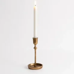 Candle Holders-Kirkland's Home Cast Iron Taper Candle Holder, 8 In. Gold
