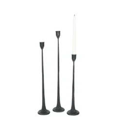 Candle Holders-Kirkland's Home Cast Iron Taper Candle Holders, Set Of 3 Black
