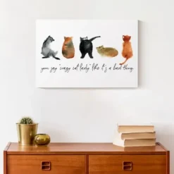 Wall Quotes & Signs-Kirkland's Home Cat Lady Canvas Art Print, 18X12 In. Black/White