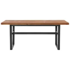 Dining Tables-Kirkland's Home Cedar Wood And Metal Industrial 5-Pc. Dining Set Brown/Black