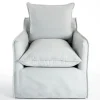 Accent Chairs-Kirkland's Home Celine Sky Swivel Down Armchair Gray