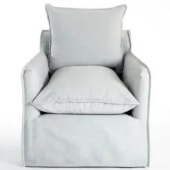 Accent Chairs-Kirkland's Home Celine Sky Swivel Down Armchair Gray
