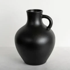 Vases-Kirkland's Home Ceramic Ribbed Vase, 12 In. White