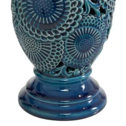 Candle Holders-Kirkland's Home Ceramic Tiered Base Candle Holders, Set Of 2 Blue