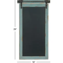 Memo & Chalkboards-Kirkland's Home Cerulean Distressed Blackboard Wall Plaque Blue