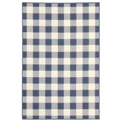 Outdoor Rugs-Kirkland's Home Cerulean Stripes Outdoor Area Rug, 4X6 Blue/White